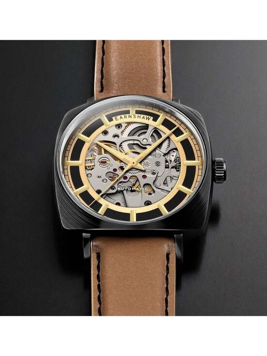 NWT Thomas Earnshaw Moorgate Gold-tone Dial Men\'s Watch